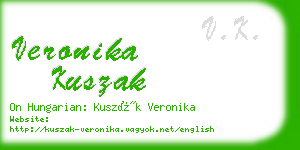 veronika kuszak business card